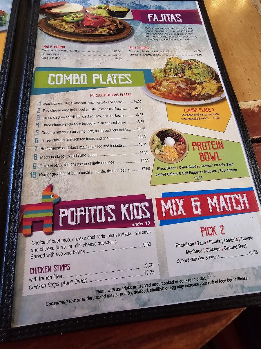 Menu Popo's Fiesta Del Sol-2