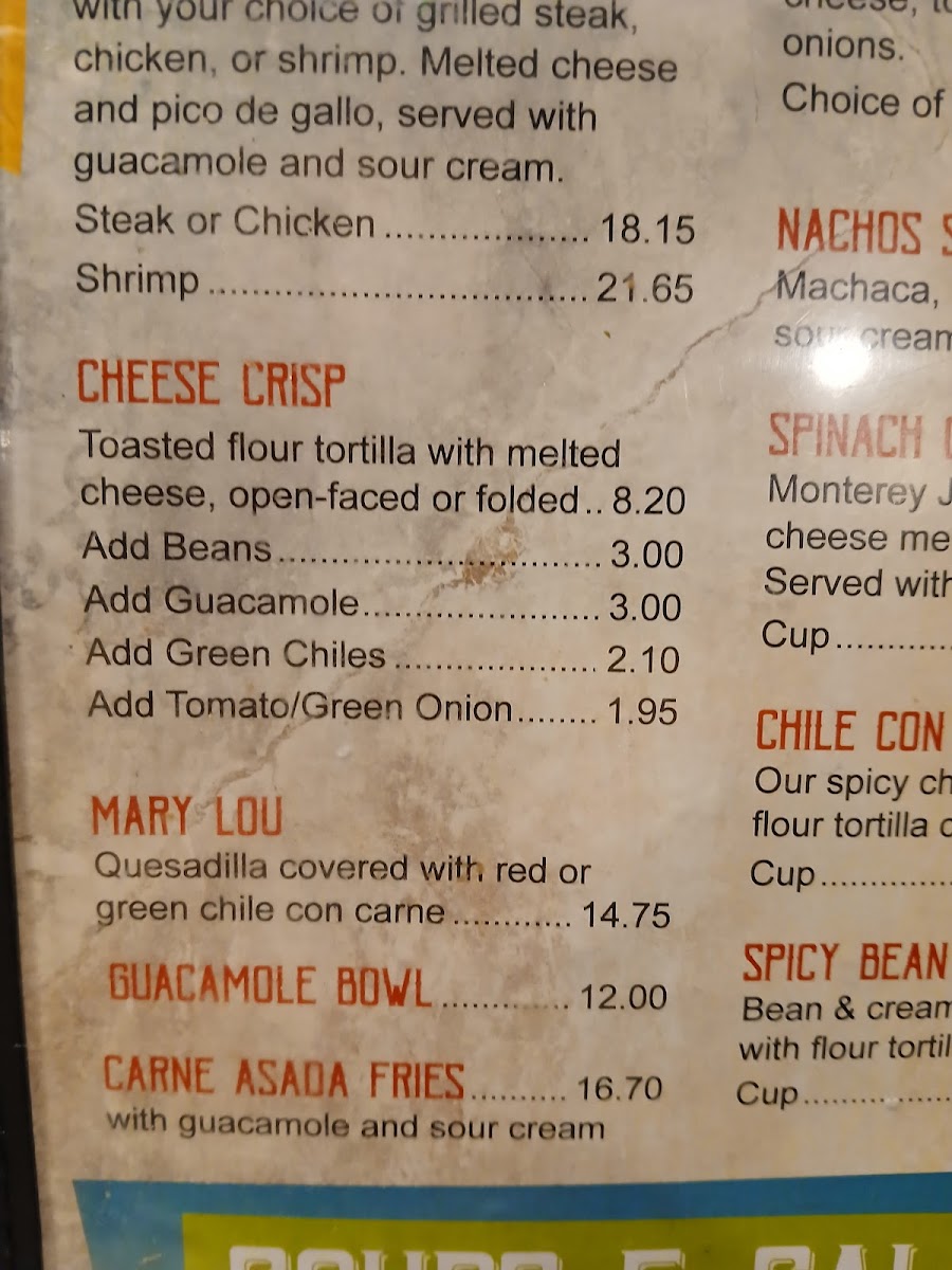 Menu Popo's Fiesta Del Sol-3