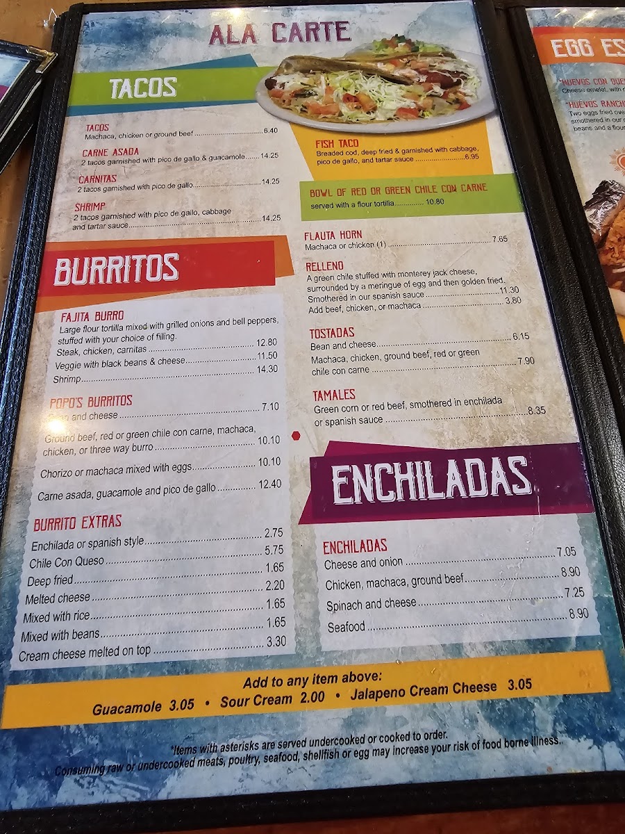 Menu Popo's Fiesta Del Sol-7