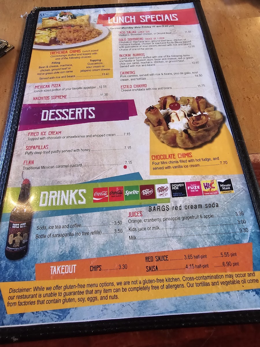 Menu Popo's Fiesta Del Sol-9